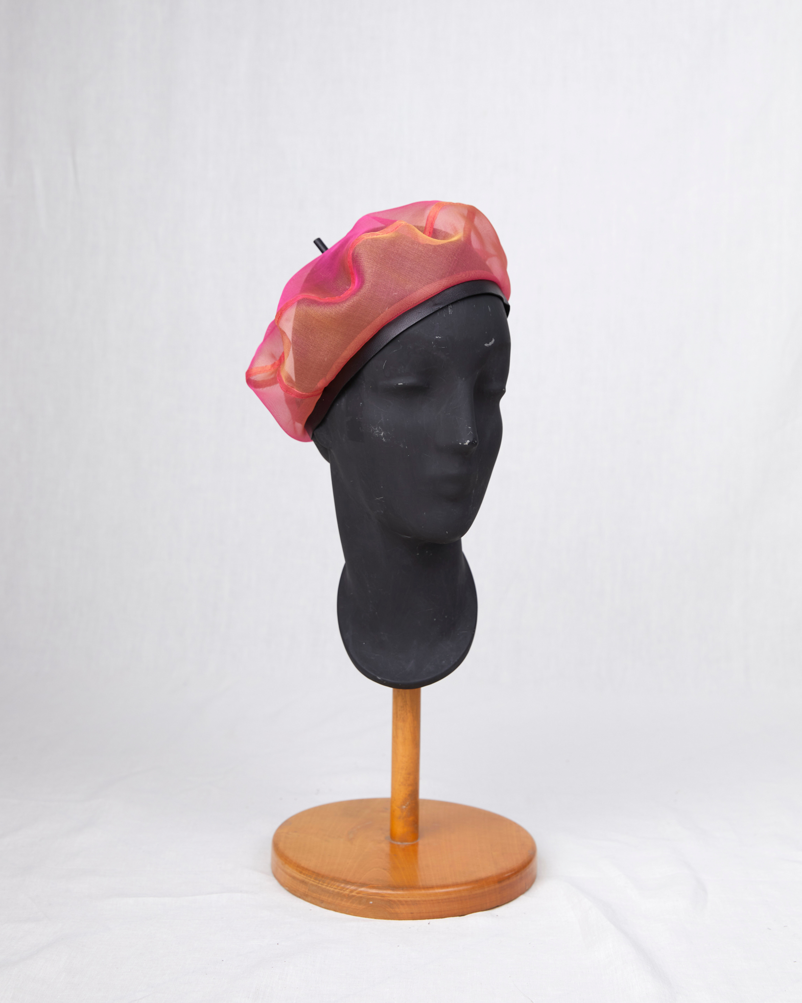 HEADQUARTER | couture headwear Silk organza beret. Designed and handcrafted in Switzerland.