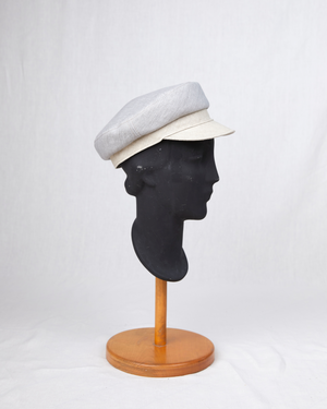 HEADQUARTER | couture headwear Sailor's cap, made of double face linen. Designed and handcrafted in Switzerland.