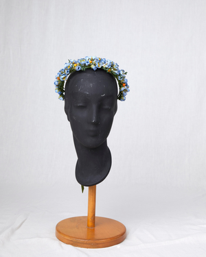 HEADQUARTER | couture headwear Flower wreath, made of vintage paper flowers. Designed and handcrafted in Switzerland.